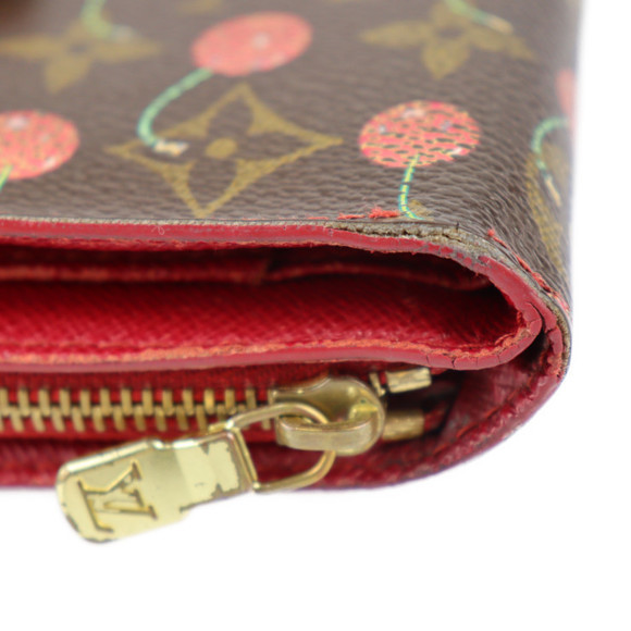 Louis Vuitton Compact Zip Cherry Wallet Brown Red - Picture 5 of 10
